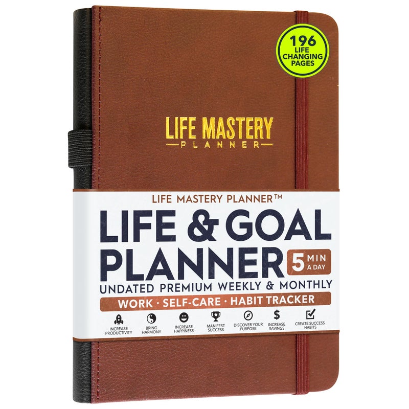 Freedom Mastery Life Mastery Planner - A 12 Month Journey to Crush Your Goals  Increase Productivity  Passion  Success & Happiness - Weekly & Monthly Life Planner  Habit-Tracker  Gratitude Journal & Organizer - Image 1